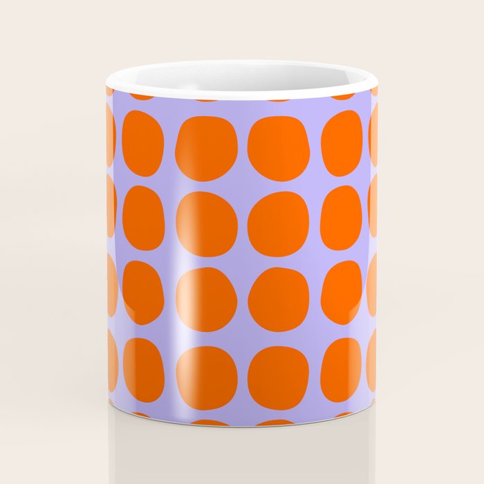 Circles in Purple and Orange Coffee Mug Gallery Image 4