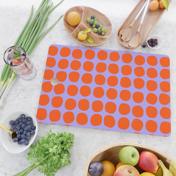 Circles in Purple and Orange Cutting Board Gallery Image 2