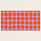 Circles in Purple and Orange Desk Mat Gallery Image 3