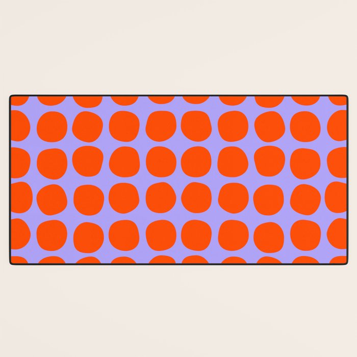 Circles in Purple and Orange Desk Mat Gallery Image 3