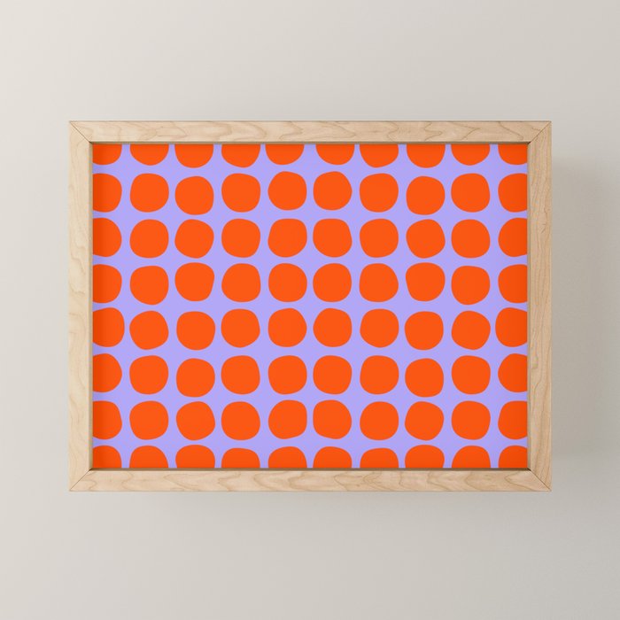 Circles in Purple and Orange Mini Art Print Gallery Image 1