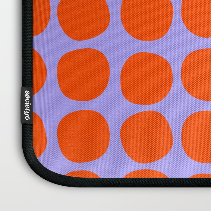 Circles in Purple and Orange Laptop Sleeve Gallery Image 3