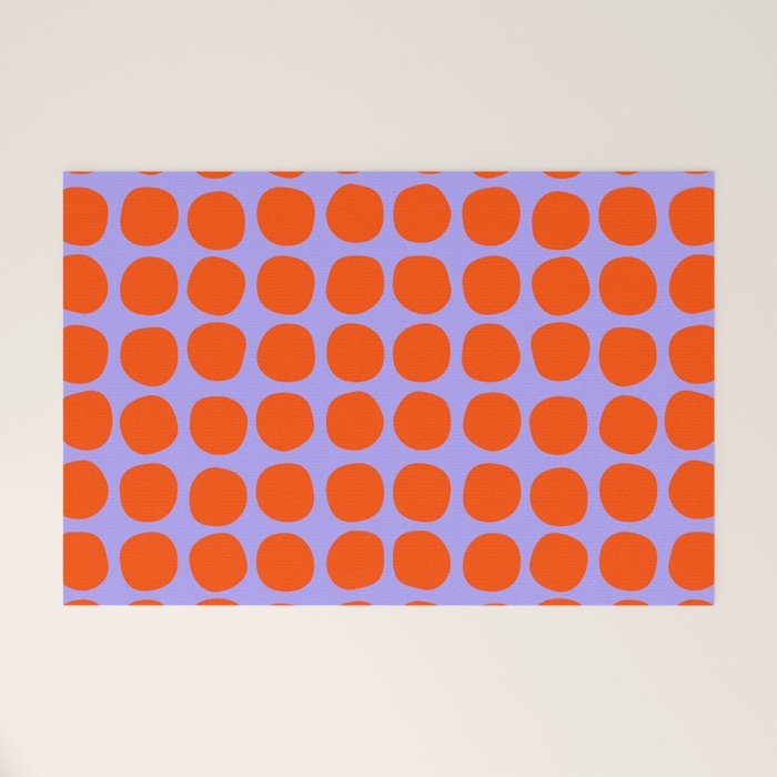 Circles in Purple and Orange Welcome Mat Gallery Image 1