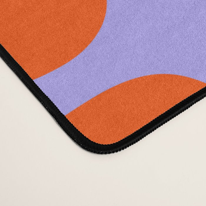 Circles in Purple and Orange Desk Mat Gallery Image 4