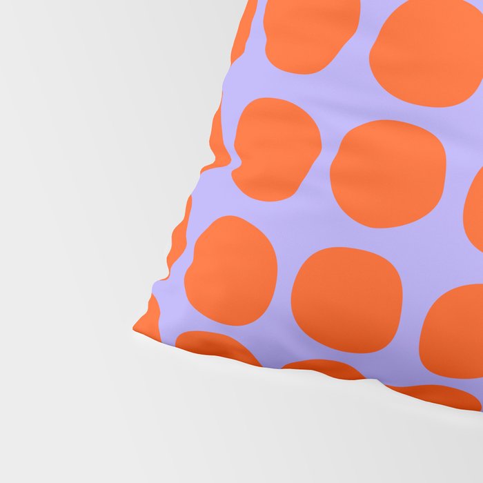 Circles in Purple and Orange Pillow Sham Gallery Image 4