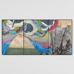 Crane triptych Desk Mat Gallery Image 3