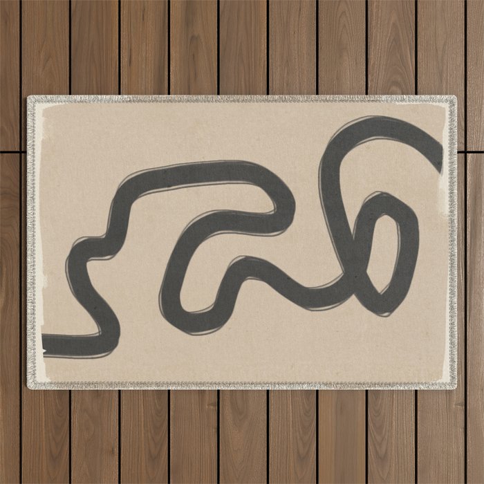 Abstract line art 43 Outdoor Rug Gallery Image 1