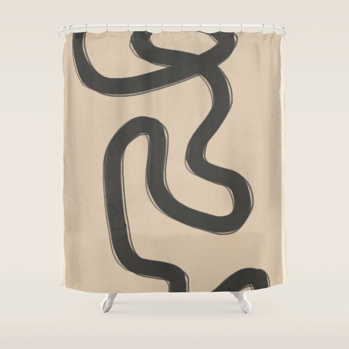 Abstract line art 43 Shower Curtain Gallery Image 1