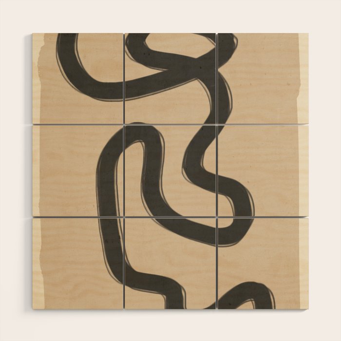 Abstract line art 43 Wood Wall Art Gallery Image 1