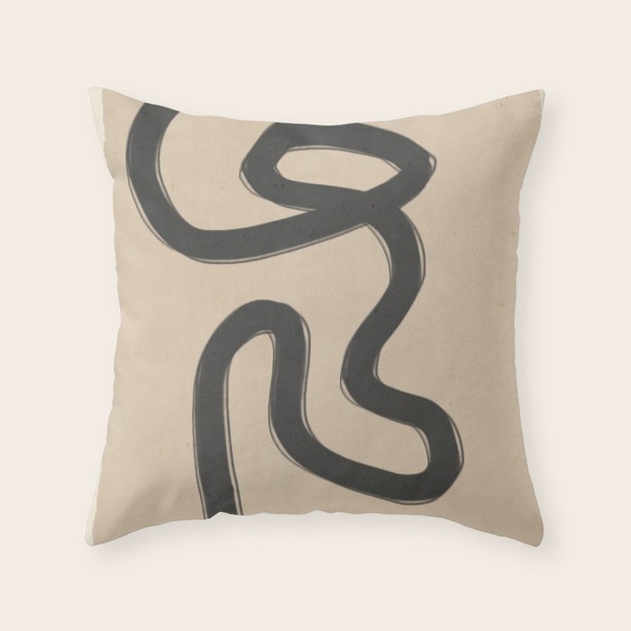 Abstract line art 43 Throw Pillow Gallery Image 1