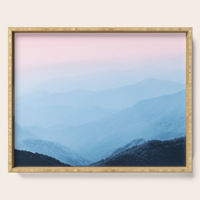 Epic Smoky Mountain Sunset - National Park Serving Tray Gallery Image 1