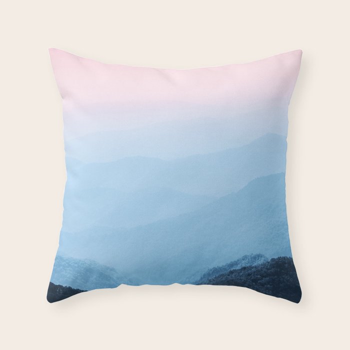 Epic Smoky Mountain Sunset - National Park Throw Pillow Gallery Image 6