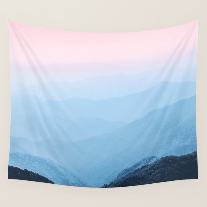 Epic Smoky Mountain Sunset - National Park Wall Tapestry Gallery Image 4