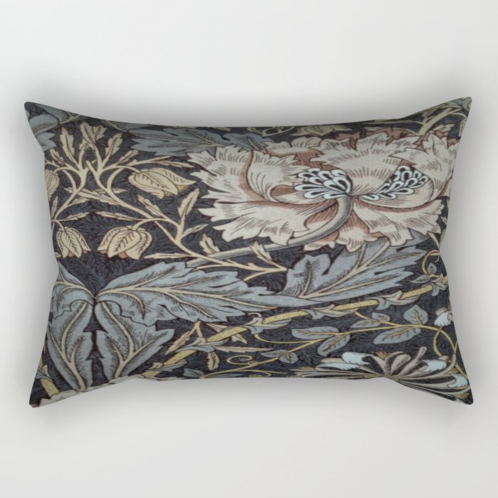 William Morris floral design, William Morris design Rectangular Pillow Gallery Image 1