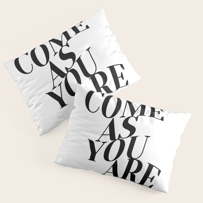 Come As You Are (Wavy - B&W) Pillow Sham Gallery Image 1