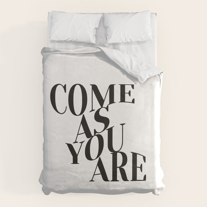 Come As You Are (Wavy - B&W) Duvet Cover Gallery Image 6