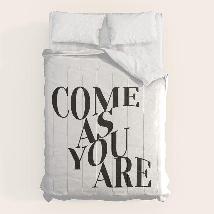 Come As You Are (Wavy - B&W) Comforter Gallery Image 1