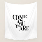 Come As You Are (Wavy - B&W) Wall Tapestry Gallery Image 4