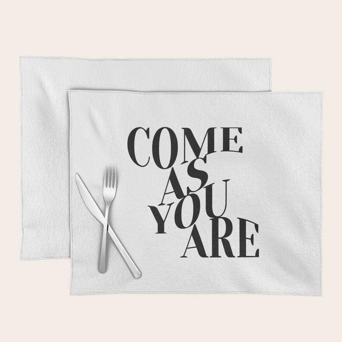 Come As You Are (Wavy - B&W) Placemat Gallery Image 1