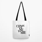Come As You Are (Wavy - B&W) Tote Bag Gallery Image 2