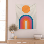 Vintage California Sun: Arches Wall Tapestry Gallery Image 2