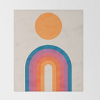 Vintage California Sun: Arches Throw Blanket Gallery Image 2