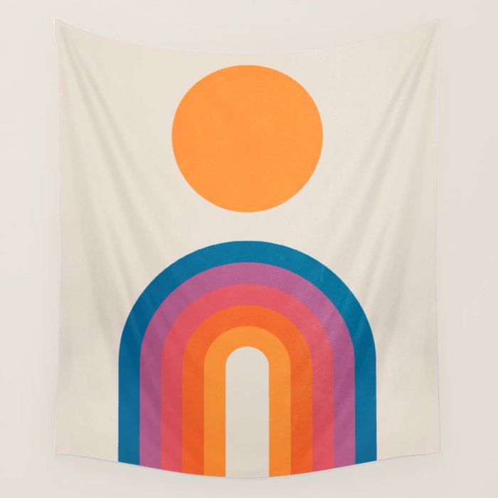 Vintage California Sun: Arches Wall Tapestry Gallery Image 4