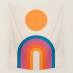 Vintage California Sun: Arches Wall Tapestry Gallery Image 4