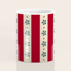 Red Stripes And Flowers Coffee Mug Gallery Image 4