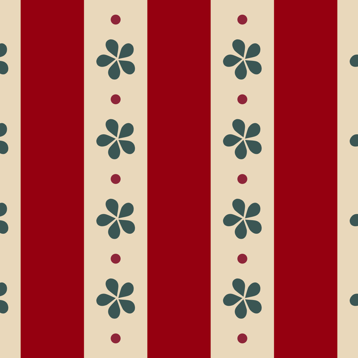 Red Stripes And Flowers Coffee Mug Gallery Image 2