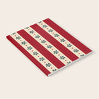 Red Stripes And Flowers Notebook Gallery Image 2
