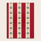 Red Stripes And Flowers Notebook Gallery Image 4