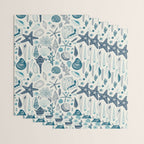 Sea shells on off white Wrapping Paper Gallery Image 3