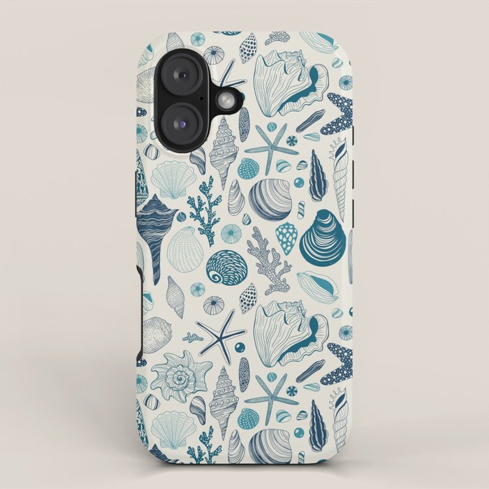Sea shells on off white iPhone Case Gallery Image 1