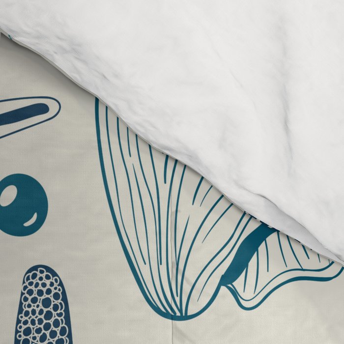 Sea shells on off white Comforter Gallery Image 4