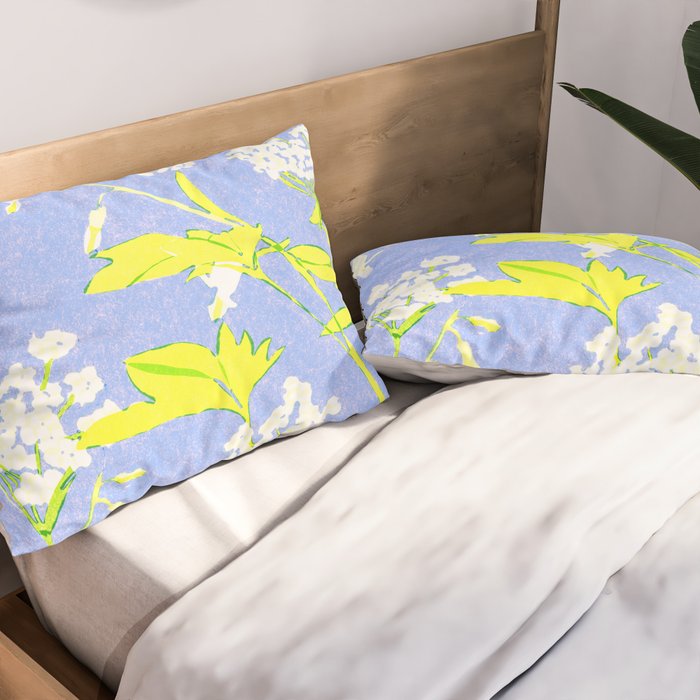 Snowdrop (blue) Pillow Sham Gallery Image 2