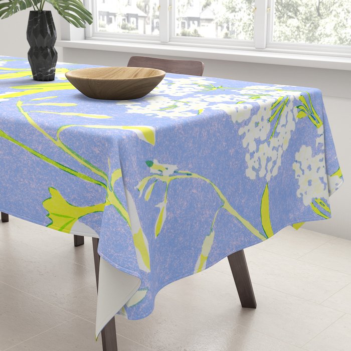 Snowdrop (blue) Tablecloth Gallery Image 3
