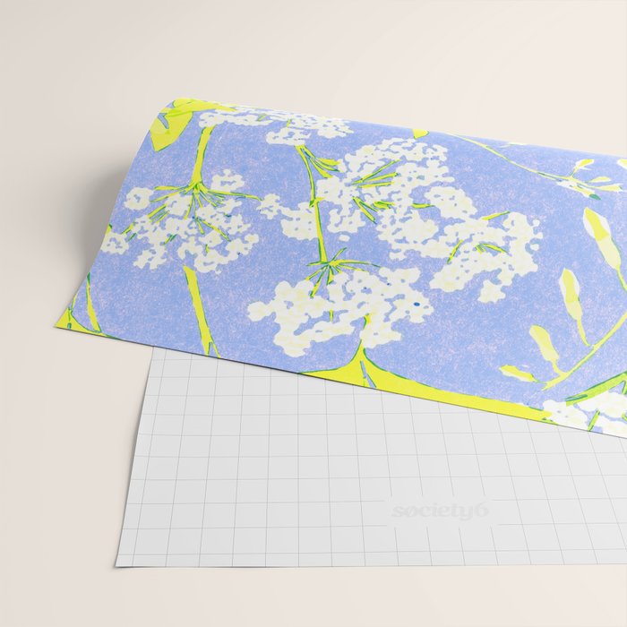 Snowdrop (blue) Wrapping Paper Gallery Image 2