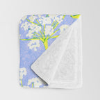 Snowdrop (blue) Throw Blanket Gallery Image 3