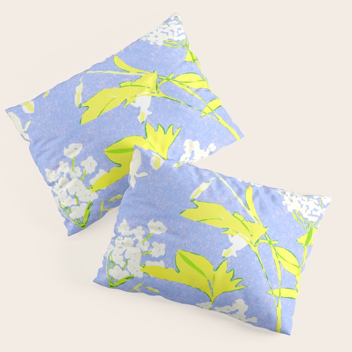 Snowdrop (blue) Pillow Sham Gallery Image 1
