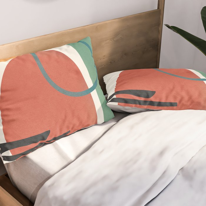 Minimal Abstract Shapes No.41 Pillow Sham Gallery Image 2