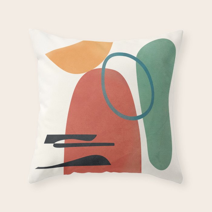 Minimal Abstract Shapes No.41 Throw Pillow Gallery Image 6