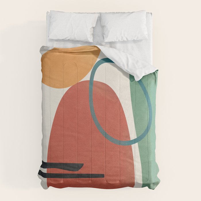 Minimal Abstract Shapes No.41 Comforter Gallery Image 1