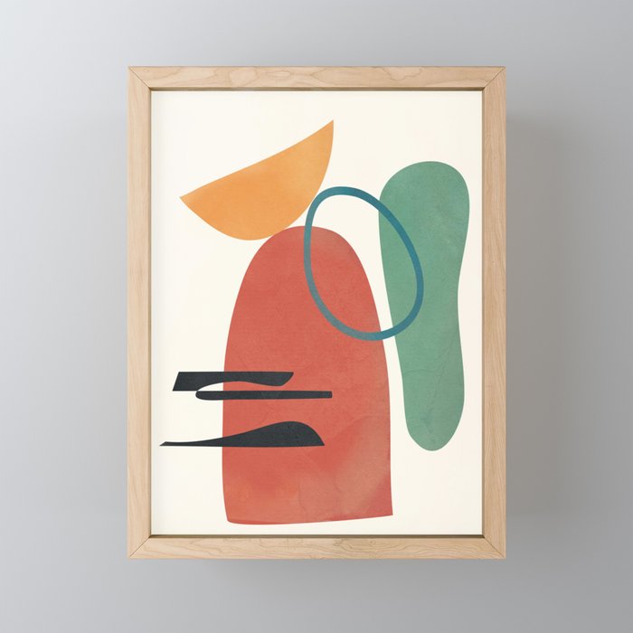 Minimal Abstract Shapes No.41 Mini Art Print Gallery Image 1
