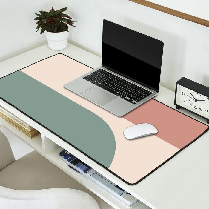Modern Minimal Arch Abstract LXXVI Desk Mat Gallery Image 2