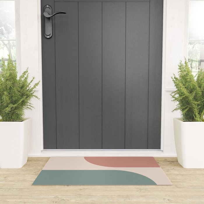 Modern Minimal Arch Abstract LXXVI Welcome Mat Gallery Image 3