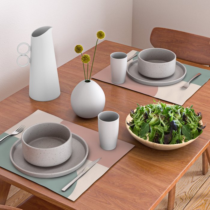 Modern Minimal Arch Abstract LXXVI Placemat Gallery Image 2
