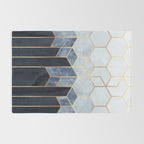 Soft Blue Hexagons Rug Gallery Image 2