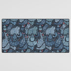 Arctic animals Polar bear, narwhal, seal, fox, puffin, whale  Desk Mat Gallery Image 3