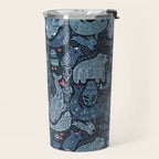 Arctic animals Polar bear, narwhal, seal, fox, puffin, whale  Travel Mug Gallery Image 2